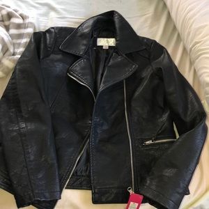 Black leather jacket